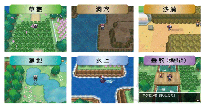 野生Pokemon棲息的主要地方